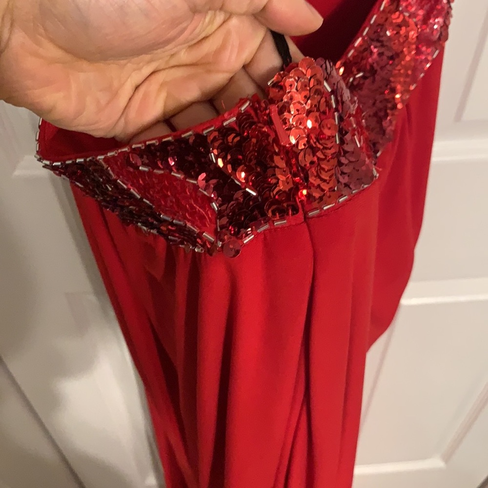 Red Sequin Formal Gown Niki Livin Maxi Dress Even… - image 4